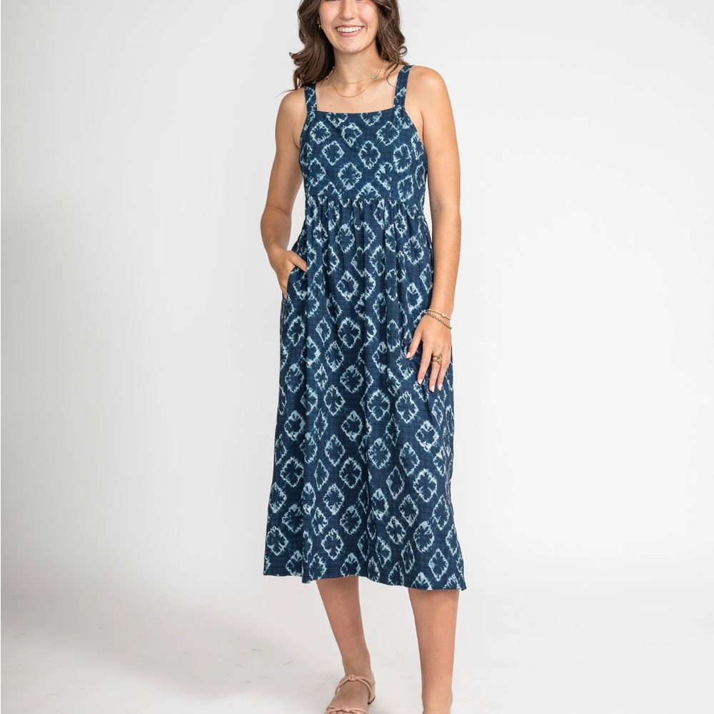 ⭐️ 2/$50 ⭐️ Blue Patterned Midi Tank Dress